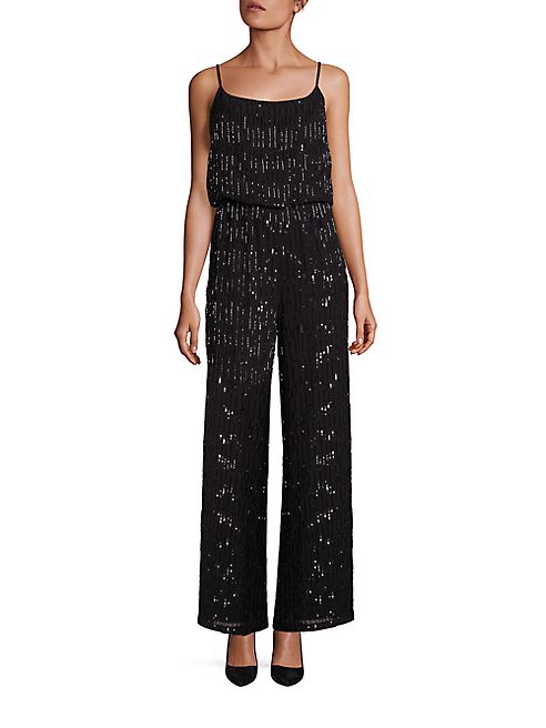 Laundry by Shelli Segal - PLATINUM Beaded Jumpsuit