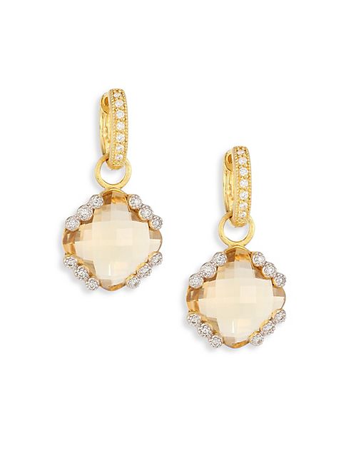 Jude Frances - Provence Champagne Citrine & Diamond Earring Charms