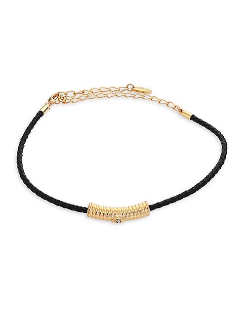 Ettika - Bar Leather Rope Choker