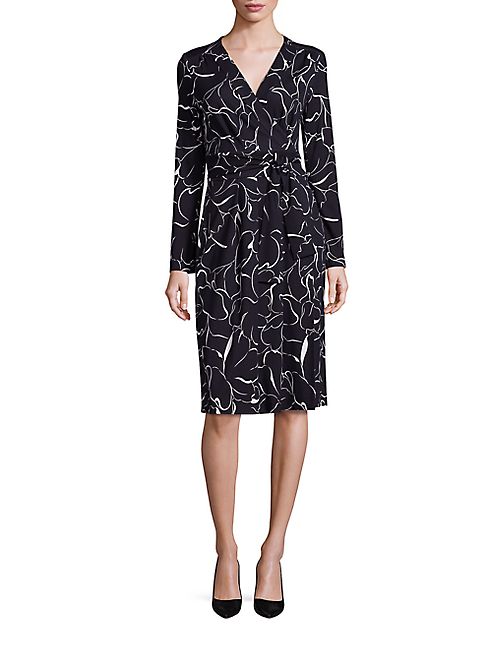 Escada - Floral Jersey Wrap Dress