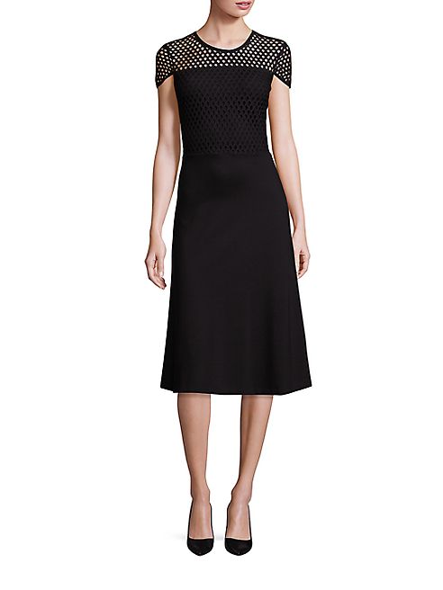 Escada - Jersey Net-Overlay Dress