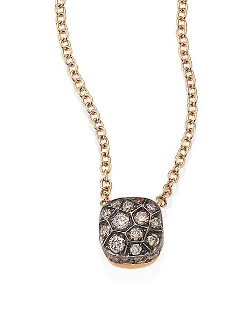 Pomellato - Nudo Brown Diamond & 18K Rose Gold Pendant Necklace