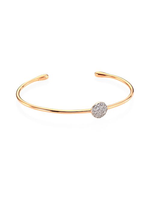 Pomellato - Sabbia Diamond & 18K Rose Gold Bangle Bracelet