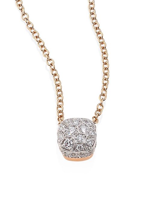 Pomellato - Nudo Diamond & 18K Rose Gold Pendant Necklace