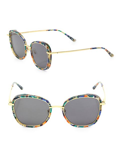 Gentle Monster - Switch Back 53MM Round Square Sunglasses