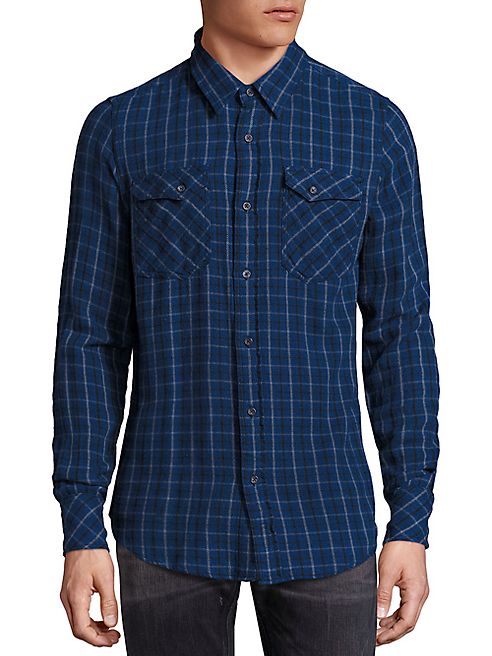 Nudie Jeans - Gunnar Rope Twill Check Organic Cotton Shirt