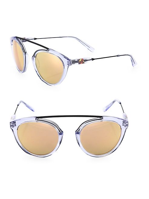 Westward Leaning - Flower 14 51MM Mirrored Aviator Sunglasses