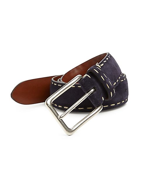 Saks Fifth Avenue Collection - Contrast Stitched Suede Belt