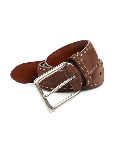 Saks Fifth Avenue Collection - Contrast Stitch Suede Belt