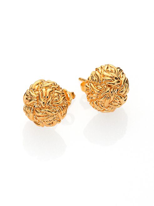 John Hardy - Classic Chain 18K Yellow Gold Stud Earrings