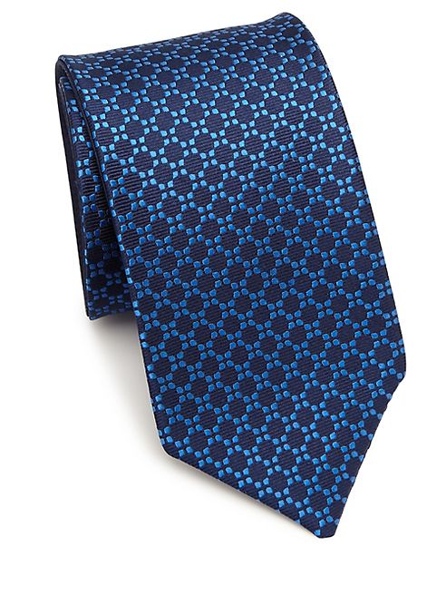 Saks Fifth Avenue Collection - Double Face Geometric Silk Tie