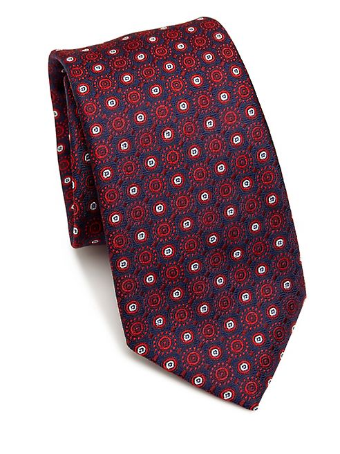 Saks Fifth Avenue Collection - Medallion Pattern Silk Tie