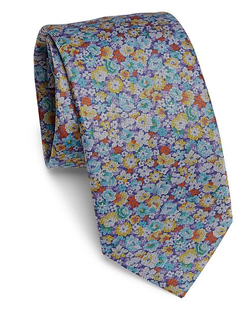 Saks Fifth Avenue Collection - Multi Floral Print Tie