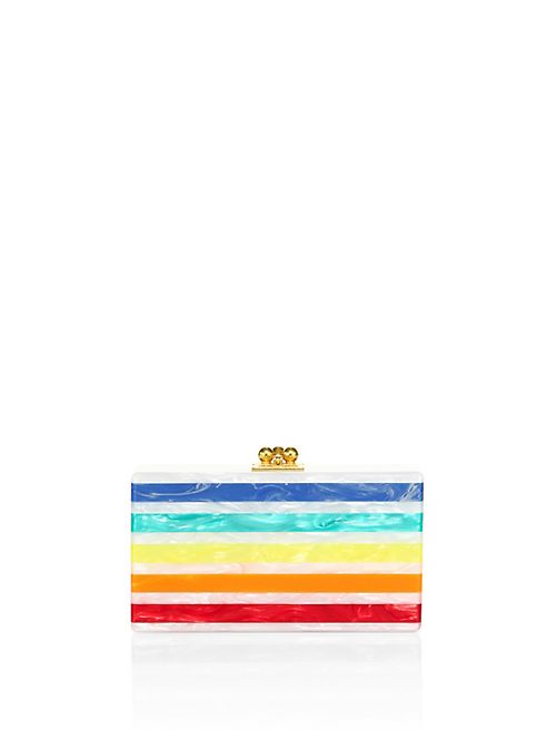 Edie Parker - Jean Striped Acrylic Clutch