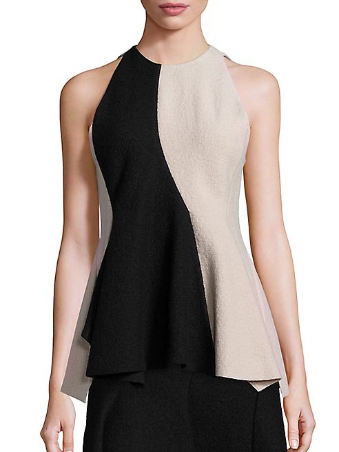 BOSS - Runway Ipera Wool Colorblock Top