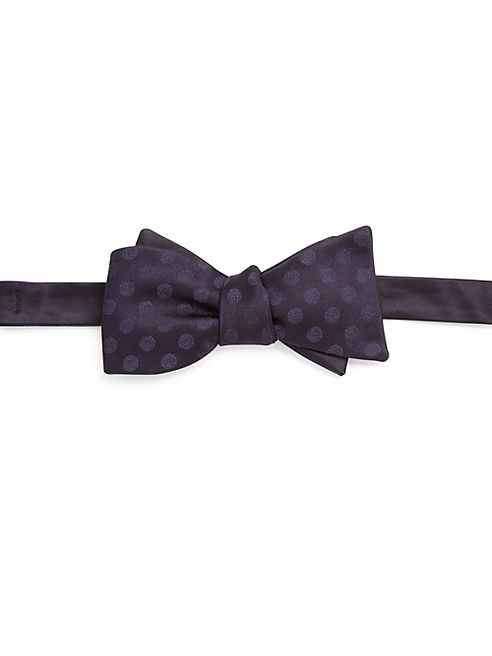 Saks Fifth Avenue Collection - Dot Patterned Silk Bow Tie