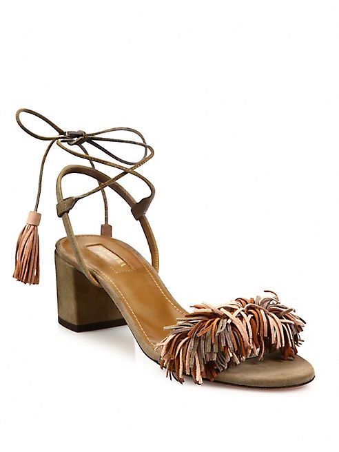 Aquazzura - Wild Thing Fringed Suede Sandals