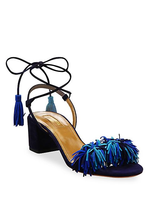 Aquazzura - Wild Thing Fringed Suede Sandals