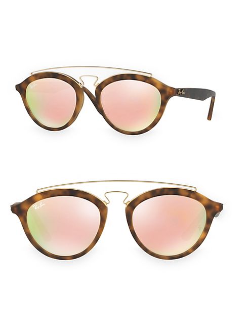 Ray-Ban - 53MM Oval Mirrored Sunglasses