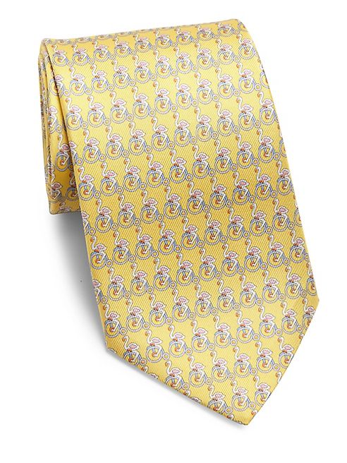 Salvatore Ferragamo - Swan Printed Silk Tie