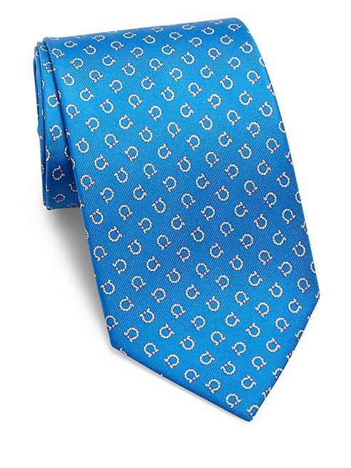 Salvatore Ferragamo - Gancini Pattern Silk Tie