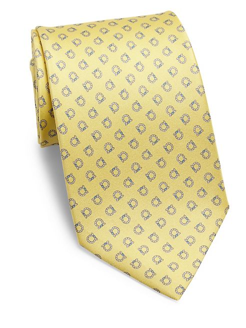 Salvatore Ferragamo - Gancini Print Silk Tie