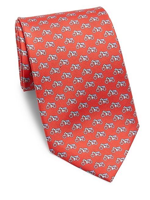 Salvatore Ferragamo - Bike Print Silk Tie