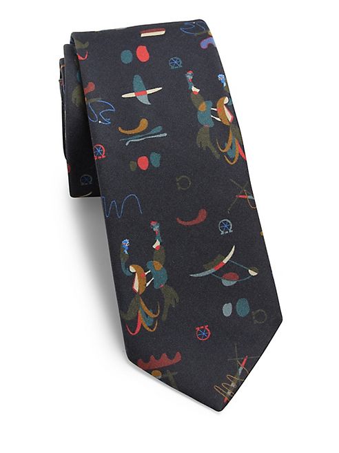 Salvatore Ferragamo - Artist Printed Silk Tie