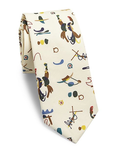 Salvatore Ferragamo - Artist Print Silk Tie