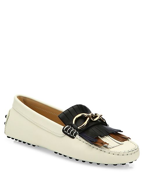 Tod's - Gommini Fringed Leather Drivers