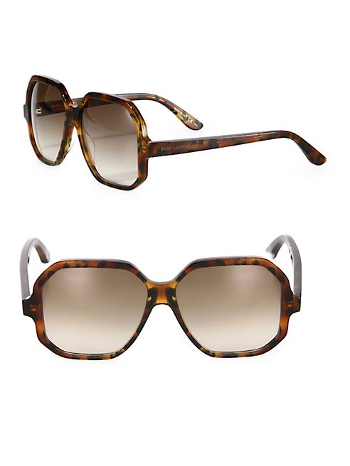 Saint Laurent - SL 132 56MM Geometric Sunglasses