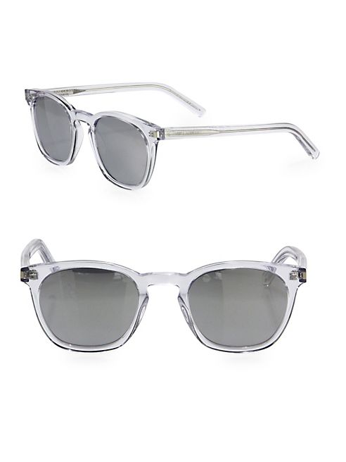 Saint Laurent - SL 28 49MM Mirrored Square Sunglasses