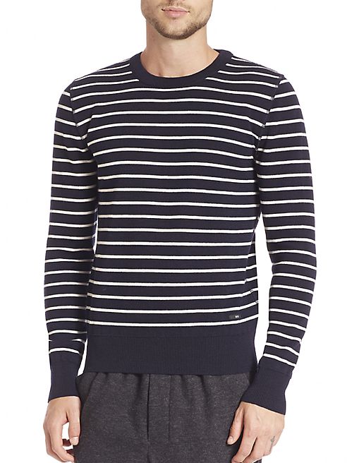 AMI - Striped Crewneck Wool Sweater