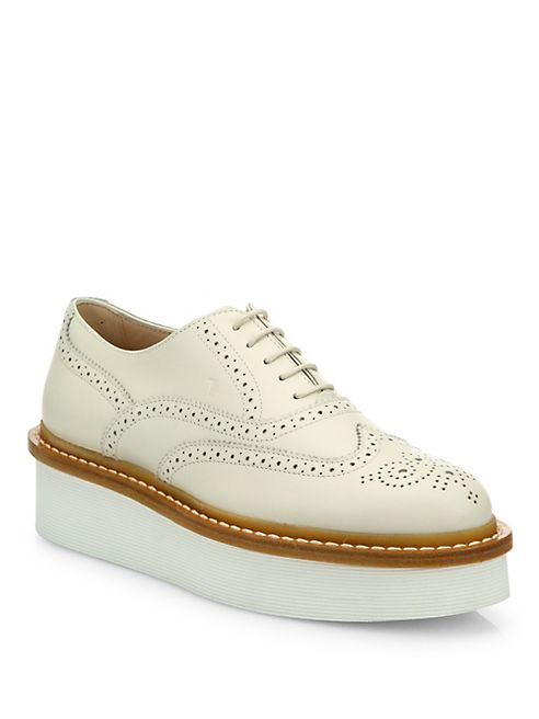 Tod's - Brogue Leather Creeper Oxfords