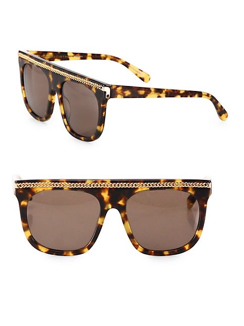 Stella McCartney - Chain-Trim 55MM Square Sunglasses