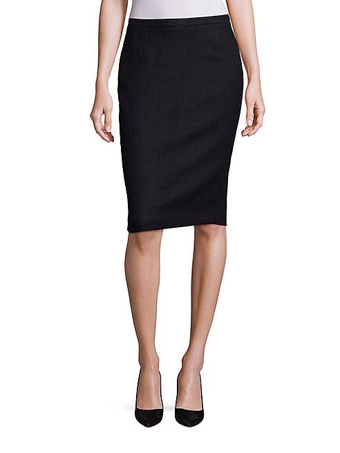 Escada - Tweed & Jersey Pencil Skirt