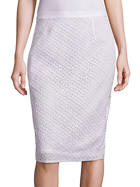 Escada - Silk Lace Pencil Skirt