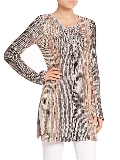 Calypso St. Barth - Maviale Metallic Tunic Sweater