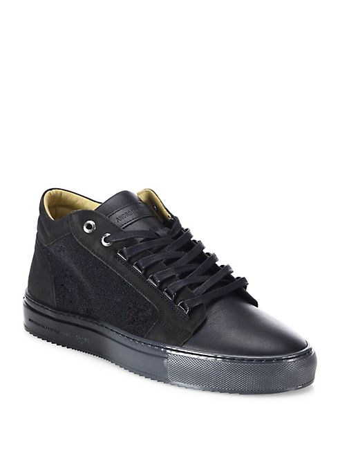 ANDROID HOMME - Margom Nubuck Caviar Mid-Top Sneakers