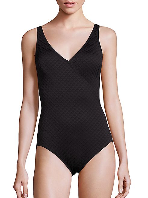 Gottex Swim - Diamond in the Rough One-Piece Surplice Bikini