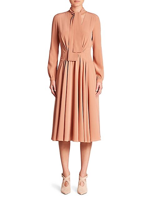 Derek Lam - Front-Tie Low V-Neck Dress