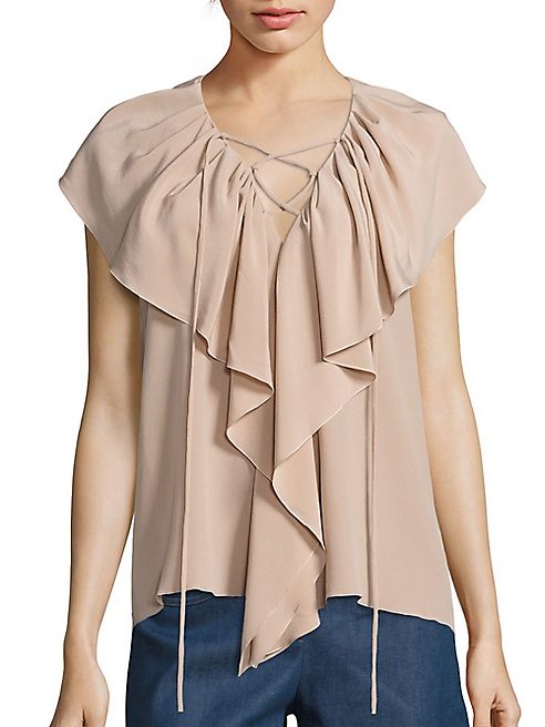 Derek Lam - Sleeveless Ruffle Blouse