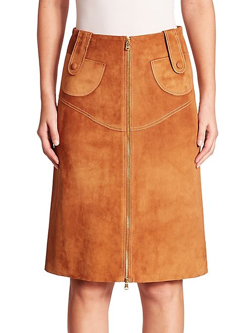 Derek Lam - Suede Buckle Pencil Skirt