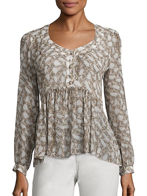 Derek Lam - Printed Scoopneck Blouse