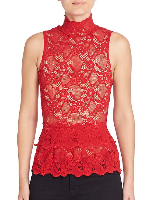 Nightcap Clothing - Peplum Cutout Sleeveless Top