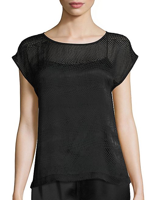 Eileen Fisher - Sheer Silk Blend Blouse