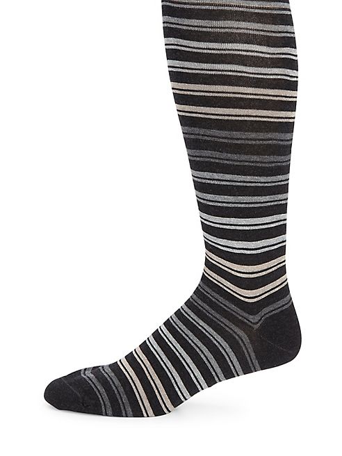 Marcoliani - Striped Pima Cotton Blend Socks