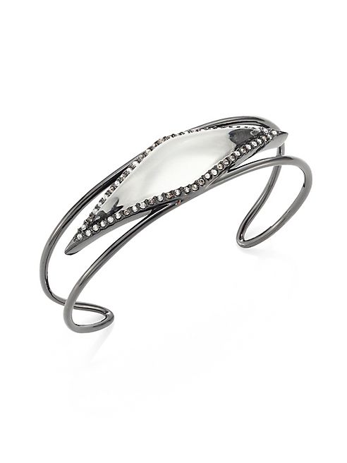 Alexis Bittar - Crystal-Framed Lucite Cuff Bracelet