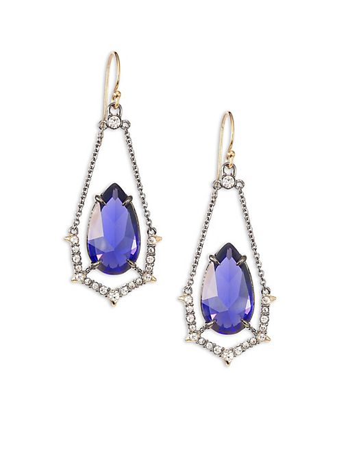 Alexis Bittar - Crystal-Encrusted Suspended Stone Drop Earring