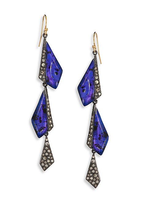 Alexis Bittar - Crystal-Encrusted Origami Wire Earrings